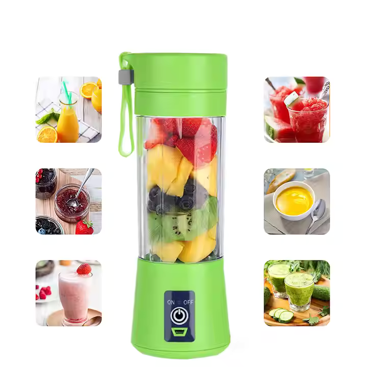 USB Rechargeable Juicer Blender 6 Blades 380ml